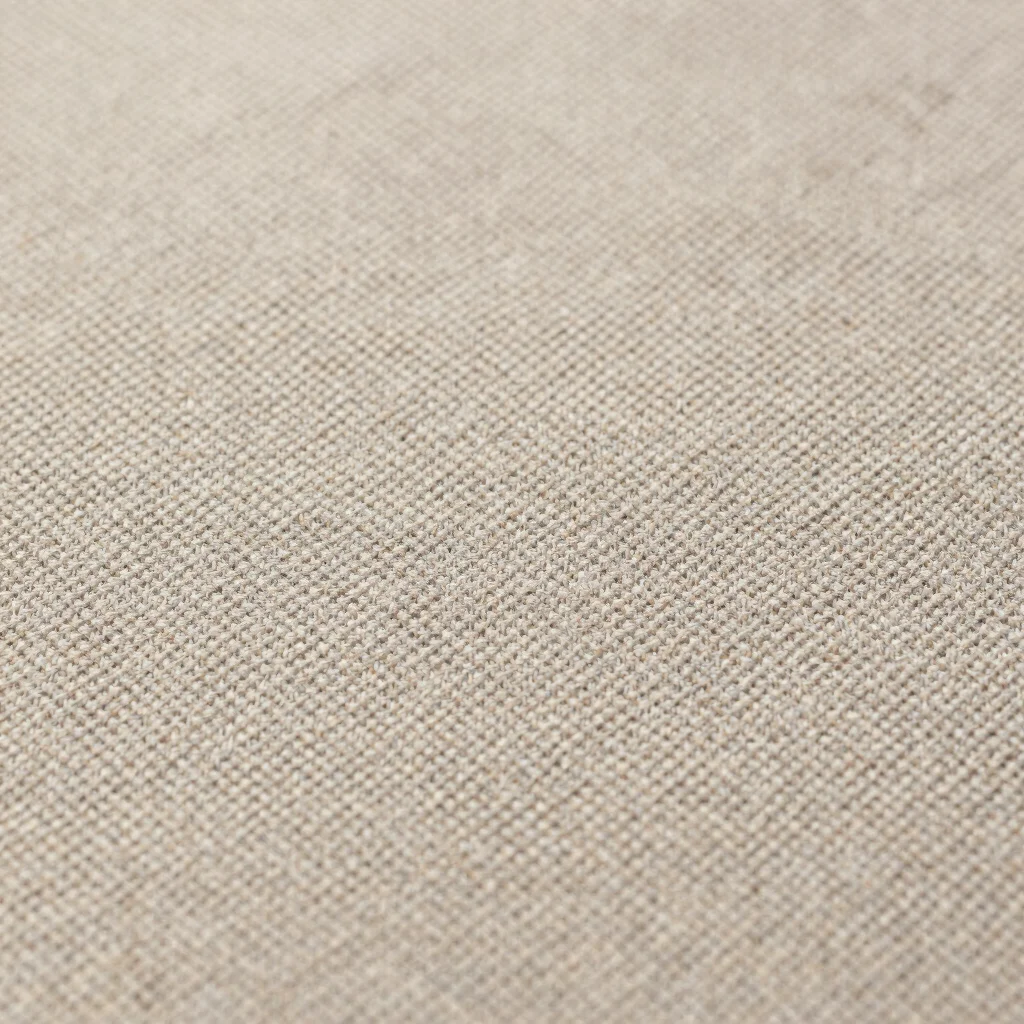 Macro photograph of a diagonal twill weave in cotton-mixture fabric, soft directional light, tactile detail